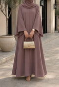 Mauve Flared Sleeve Abaya